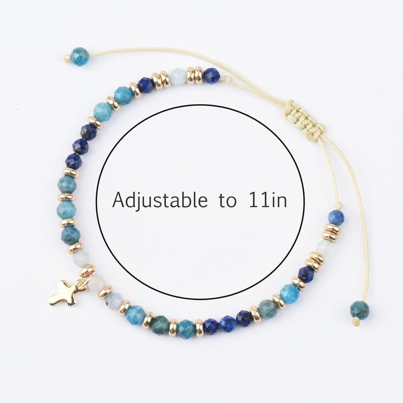 Pavolini Christian Gifts for Women, Cross Bracelet, Christian Gifts, Inspirational Gifts for Women, Natural Stone Bracelets, Religious Gifts for Woman - Image 5
